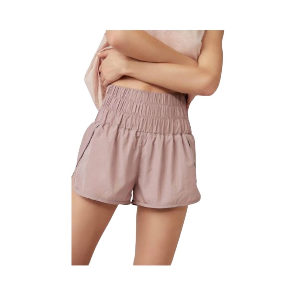 FP Movement The Way Home Shorts Medium Mauve High Rise Athletic Lined Running